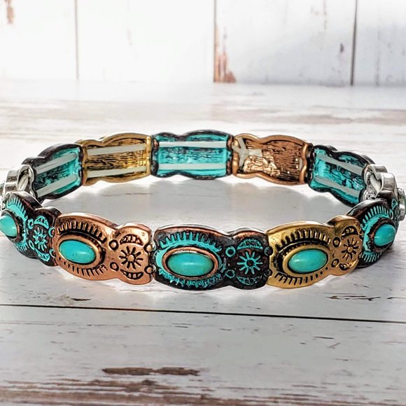 Southwest Multi-tone Bracelet - Picture 3 of 4